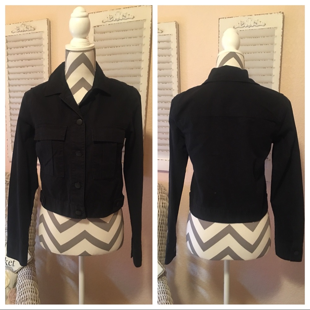 Black (soft material) Jean Jacket